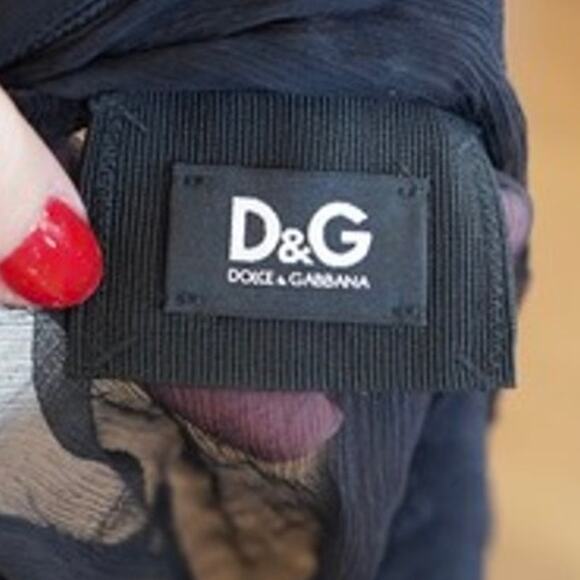 Dolce & Gabbana Pearl Embellished Halter Neck Top Black Womens Size M - Picture 7 of 7